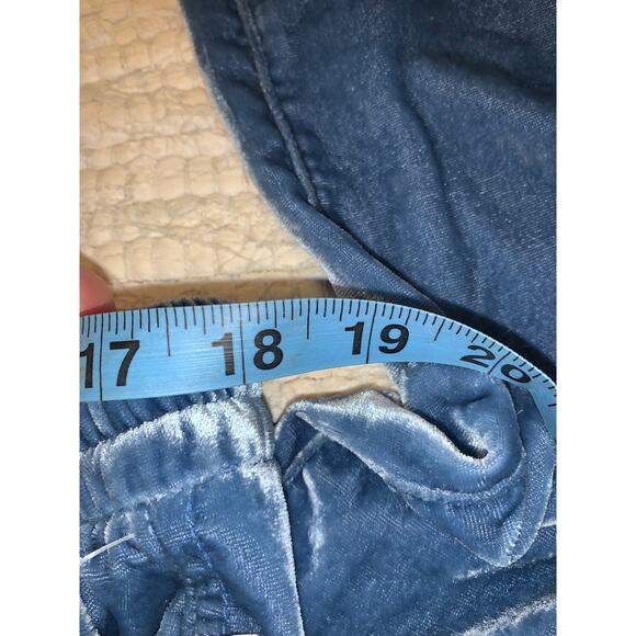 NWT GAP BLUE RAYON VELVET SWEATPANTS JEANS JOGGERS LOUNGEWEAR - Picture 7 of 8